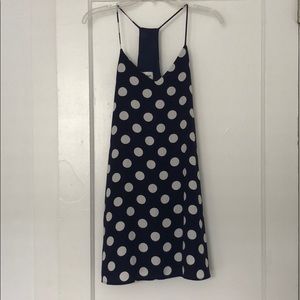 Navy polka dot dress